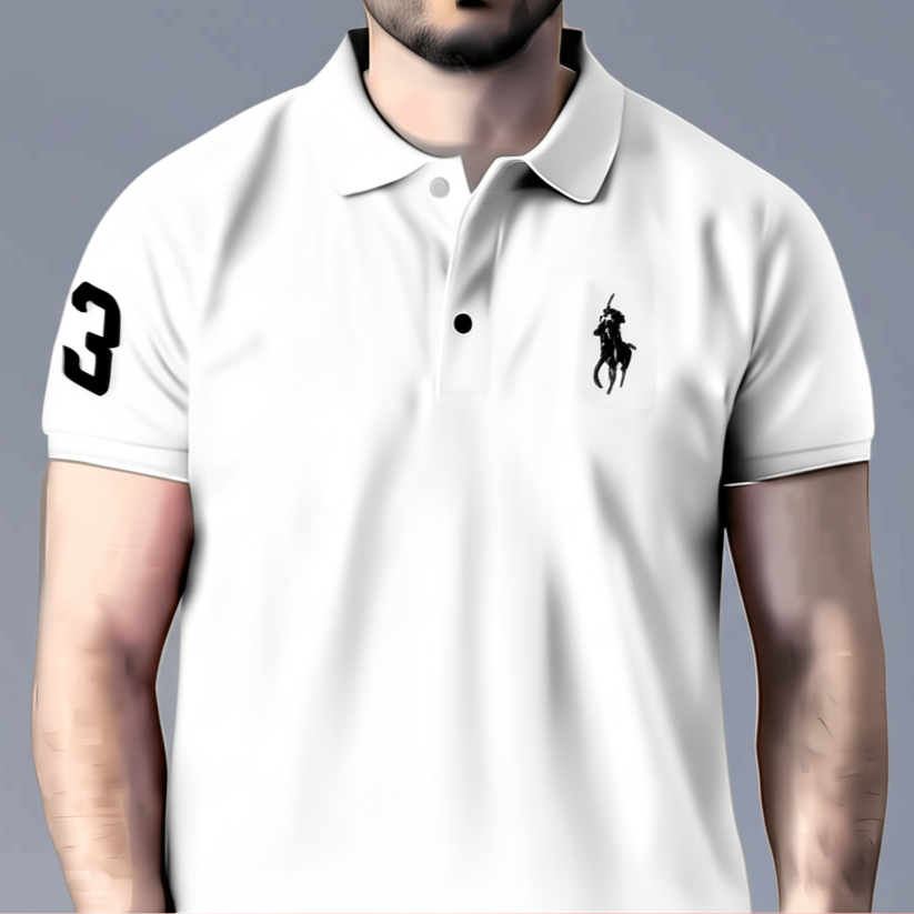 Polo Neck T-Shirt for Men (Pack of 3) (Olive Green, White, Red)