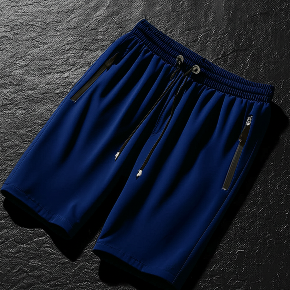Combo of 4 Men's Stretchable Cotton Shorts (Grey, White, Black, Navy Blue)