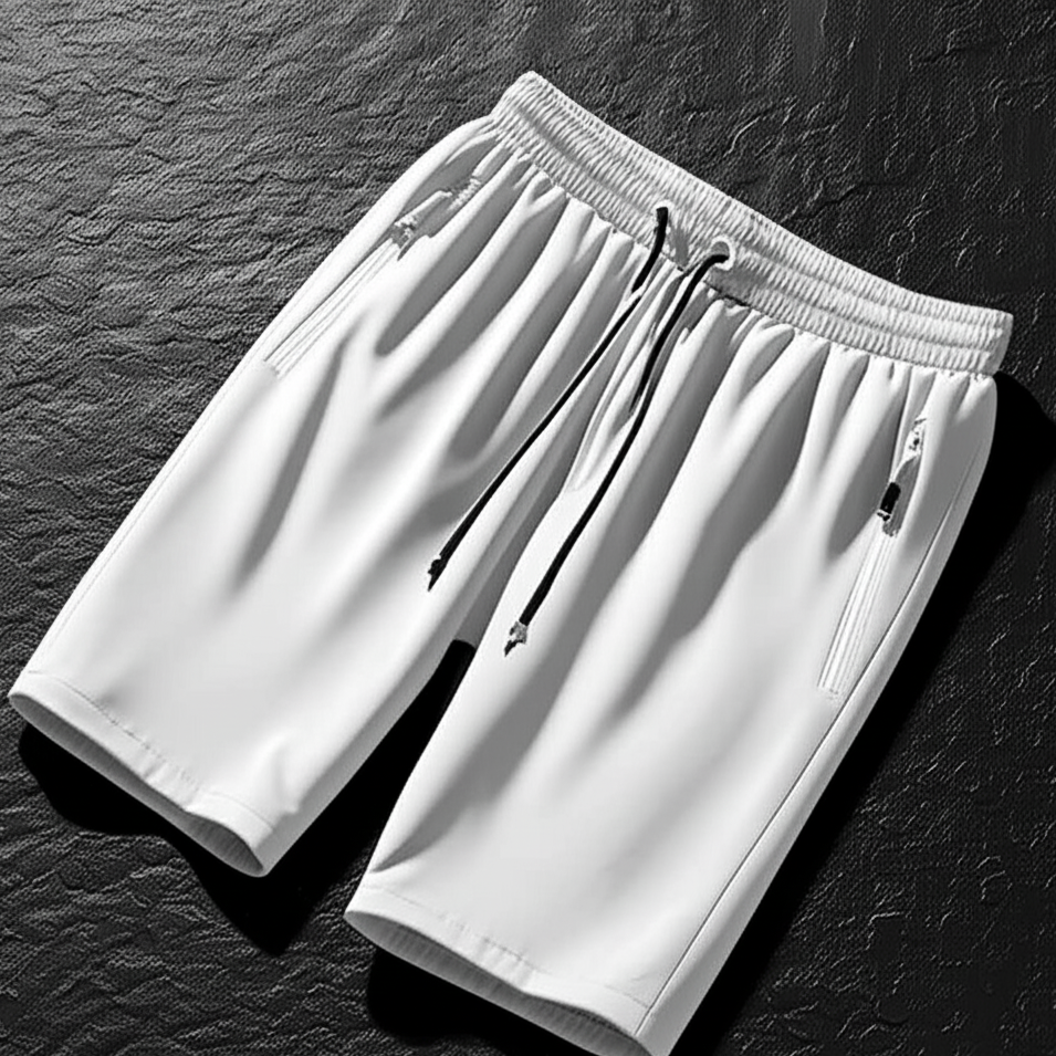 Combo of 4 Men's Stretchable Cotton Shorts (Grey, White, Black, Navy Blue)