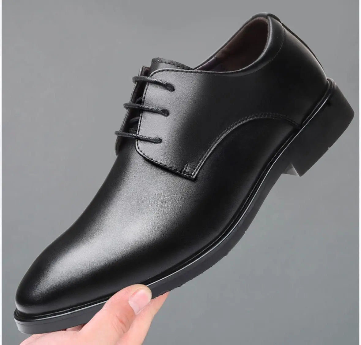 Classic Black Formal Leather Shoes for Men – Comfortable and Stylish Office Wear