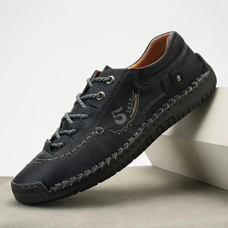 Men's Casual Leather Shoes Lightweight (Black)