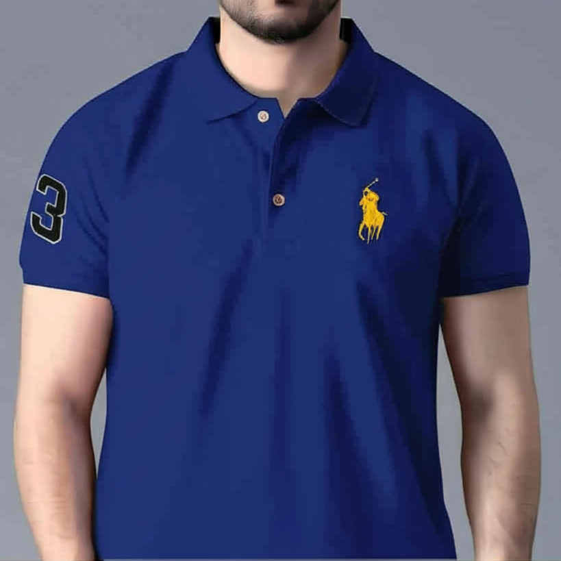 Polo Neck T-Shirt for Men (Pack of 3) (Navy Blue, Pink, Light Purple)