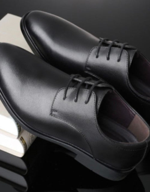 Classic Black Formal Leather Shoes for Men – Comfortable and Stylish Office Wear