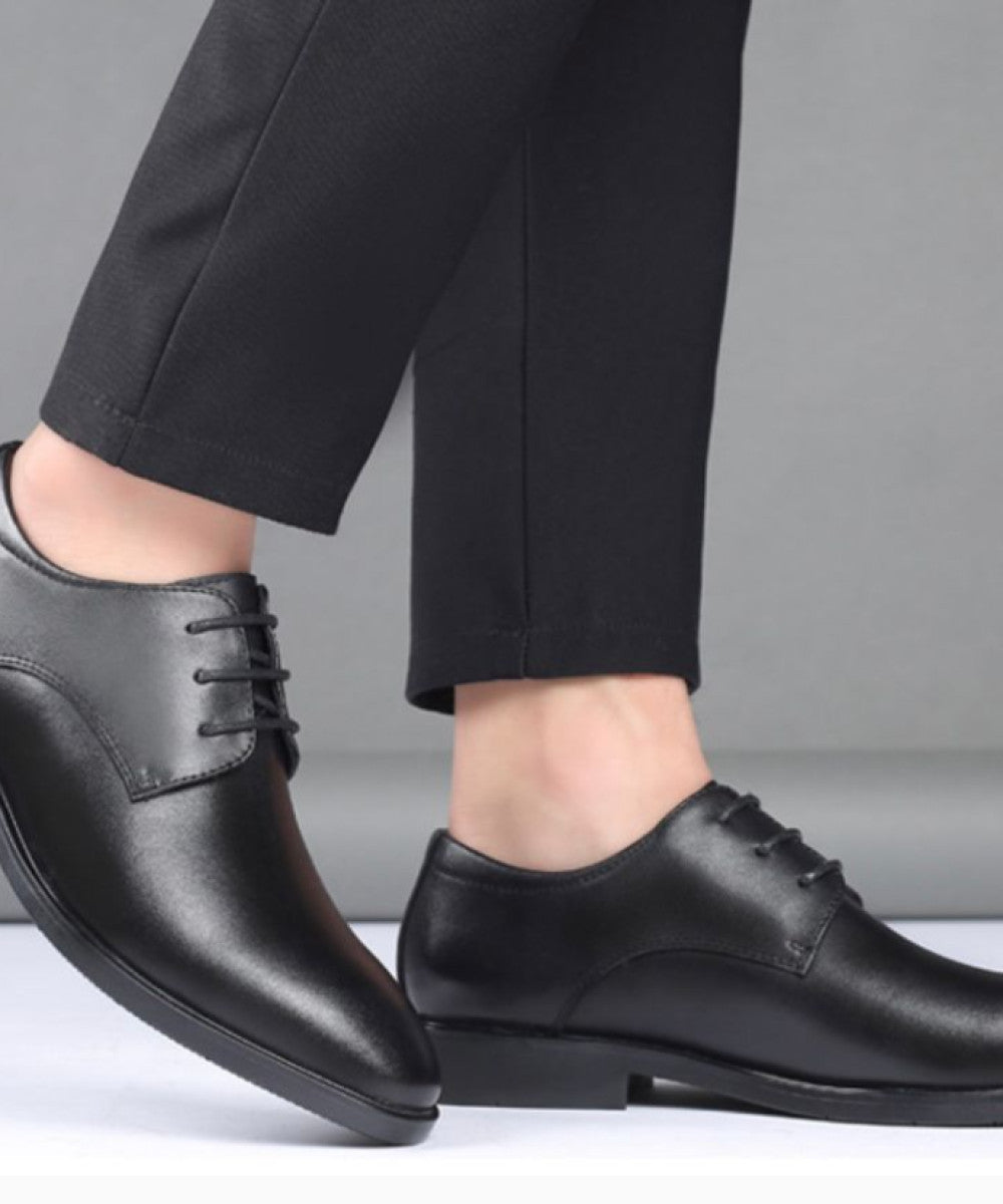 Classic Black Formal Leather Shoes for Men – Comfortable and Stylish Office Wear