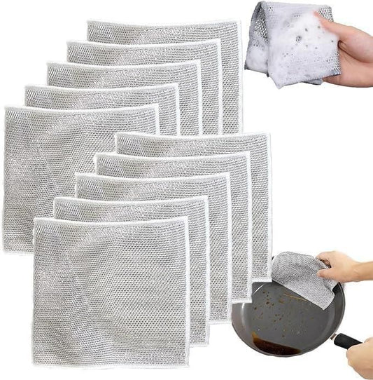 Multipurpose Wire Dishwashing Rags (Pack of 10)